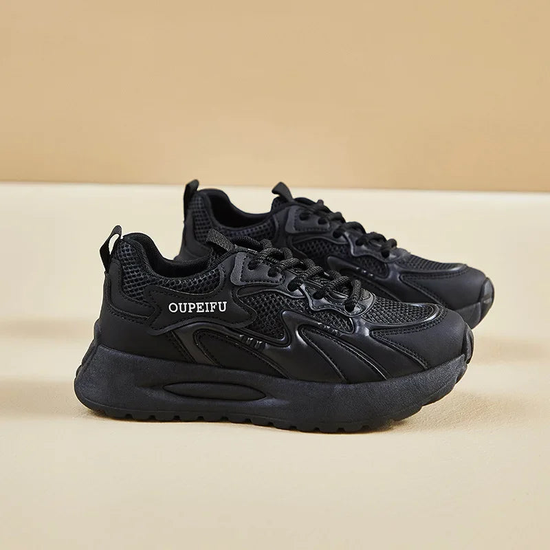 Women Casual Shoes Fashion Lace Up Breathable Walking Mesh Platform Shoes Sneakers Women Gym Vulcanized Shoes Female Footwear