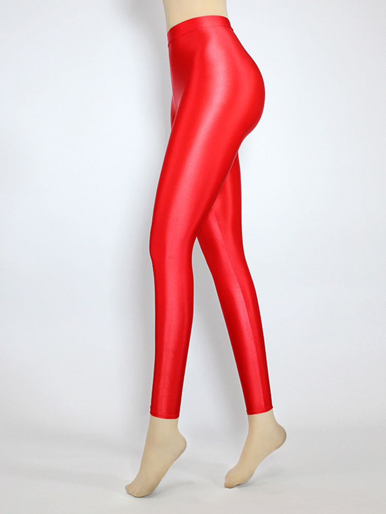 High Waist Women's Outer Wear High Elastic Cropped Leggings Yoga Exercise