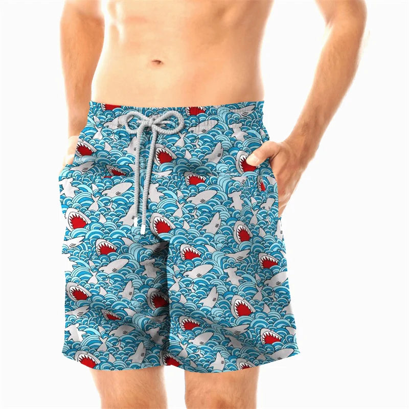 2024 Beach Shorts Pants Swimsuit Tropical Summer Casual Mens Swim Trunks 3D Print Board Shorts Cool Ice Shorts Ropa Hombre Pants