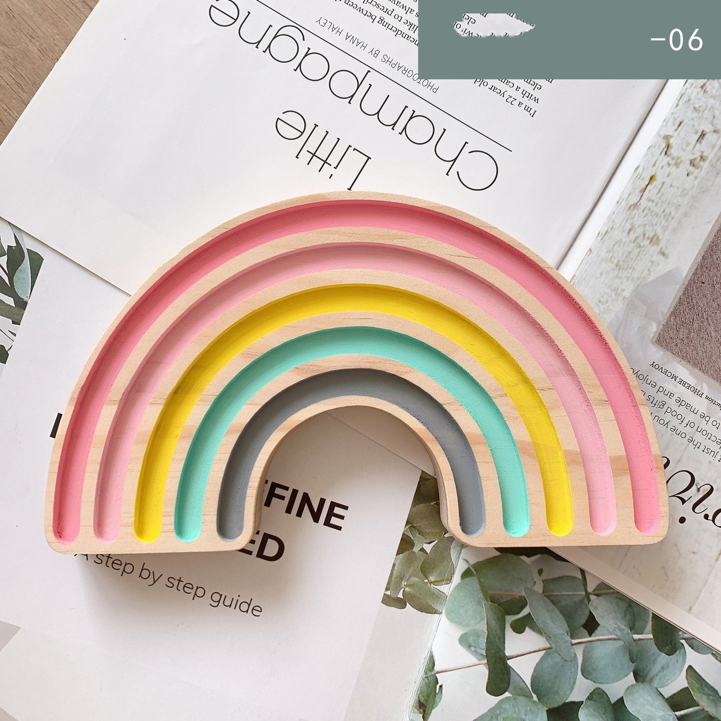 Home Home Decor Rainbow Building Blocks Crafts Children's Room Decoration