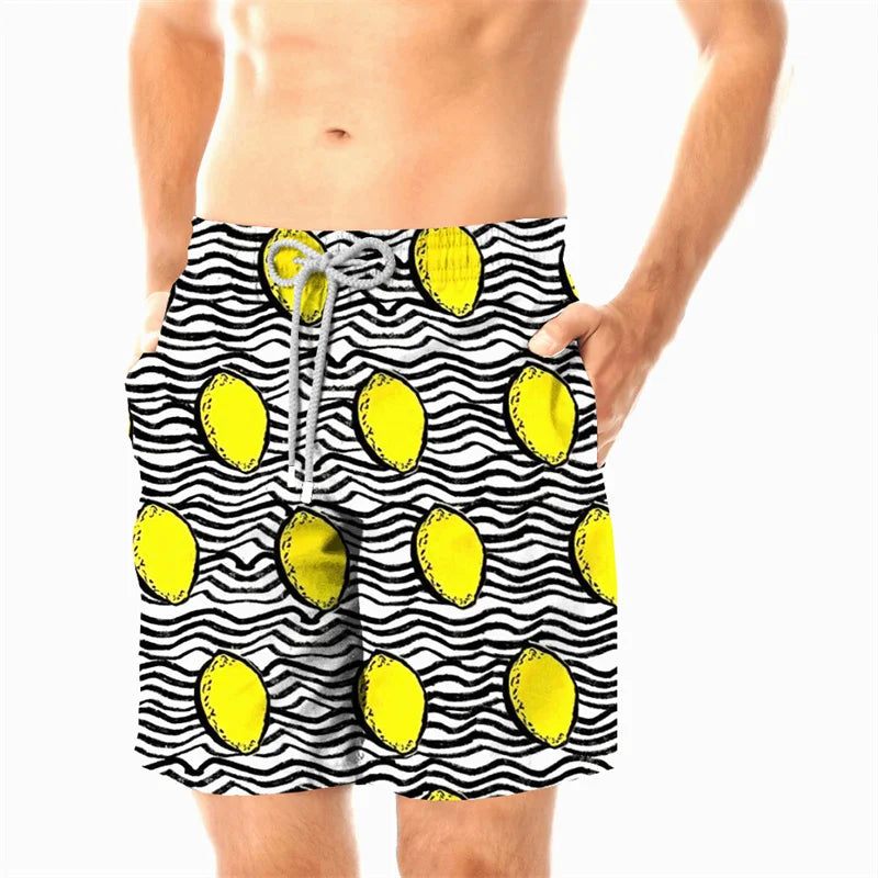 2024 Beach Shorts Pants Swimsuit Tropical Summer Casual Mens Swim Trunks 3D Print Board Shorts Cool Ice Shorts Ropa Hombre Pants