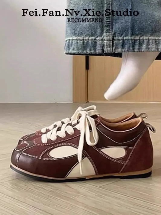 2024 Spring and Autumn Hot Selling New Flat Inside Increase Board Shoes Women Round Head Casual Shoes Sneaker Platform Shoes