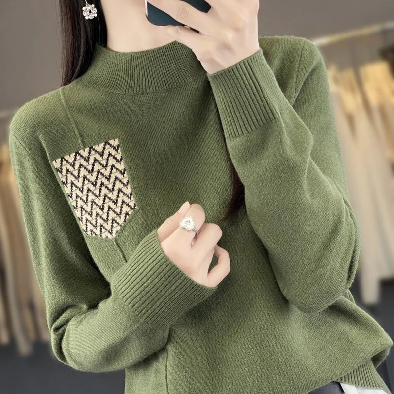 Women's Cashmere Sweater 2023 Autumn Winter Knitted Pullovers O-neck Slim Fit Bottoming Shirt olid Soft Knitwear Sweaters