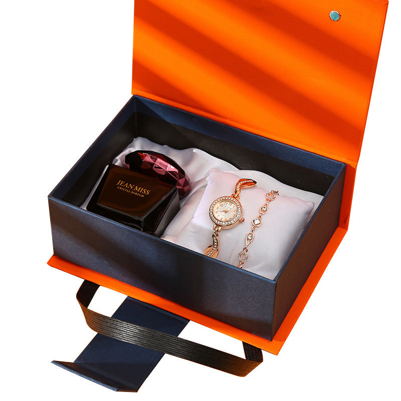 Gift Set Watch Lipstick Perfume Gift Box