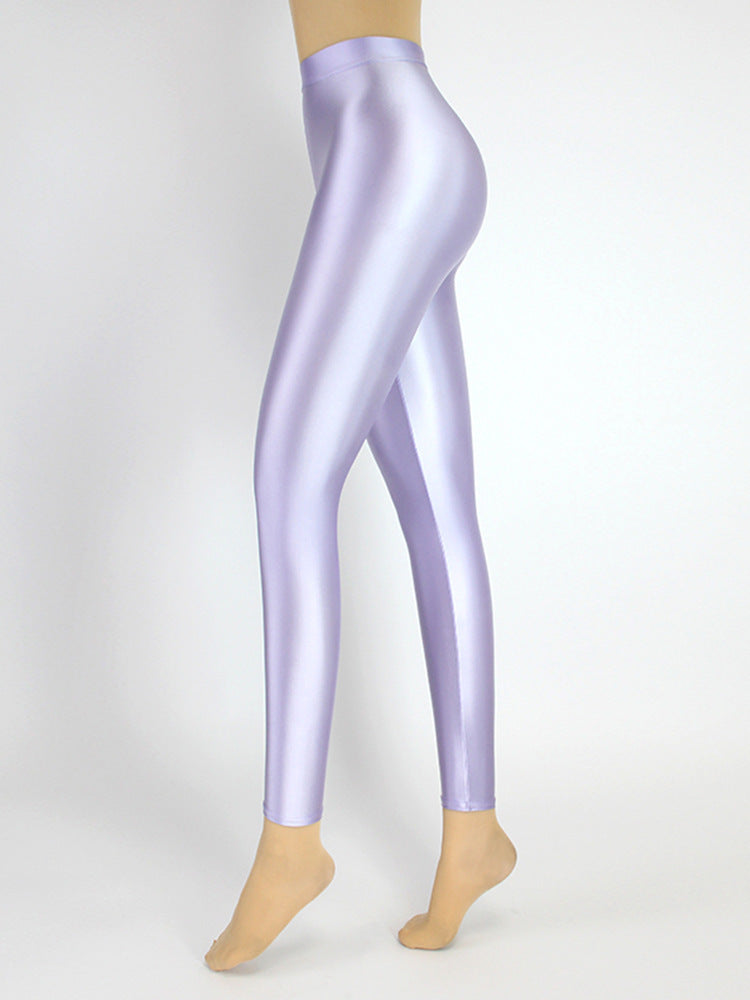 High Waist Women's Outer Wear High Elastic Cropped Leggings Yoga Exercise