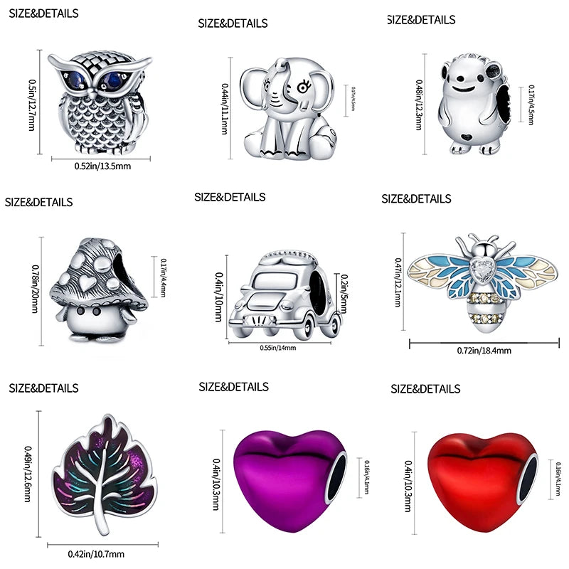 925 Original  Charms  Birthday Jewelry Gift